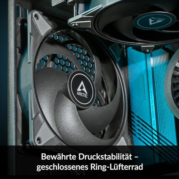 ARCTIC P14 Max (5 Stück) PC Lüfter, High-Performance 140 mm Gehäuselüfter, PWM-gesteuerte 400–2800 rpm, Optimiert für statischen Druck, 0dB-Mode - Schwarz - Preisvergleich – Bild 5