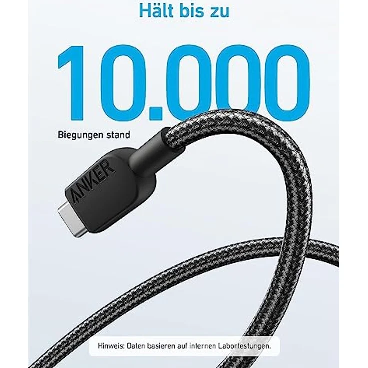 Anker USB C Kabel, 2er Set [0,9m] Nylon Geflochten Schnellladekabel, USB auf USB C, für Samsung Galaxy S24/S23/S22 Ultra, iPhone 16/15/14 Pro Max, iPad, MacBook, bis 480 Mbit/s Datenübertragung – Bild 2
