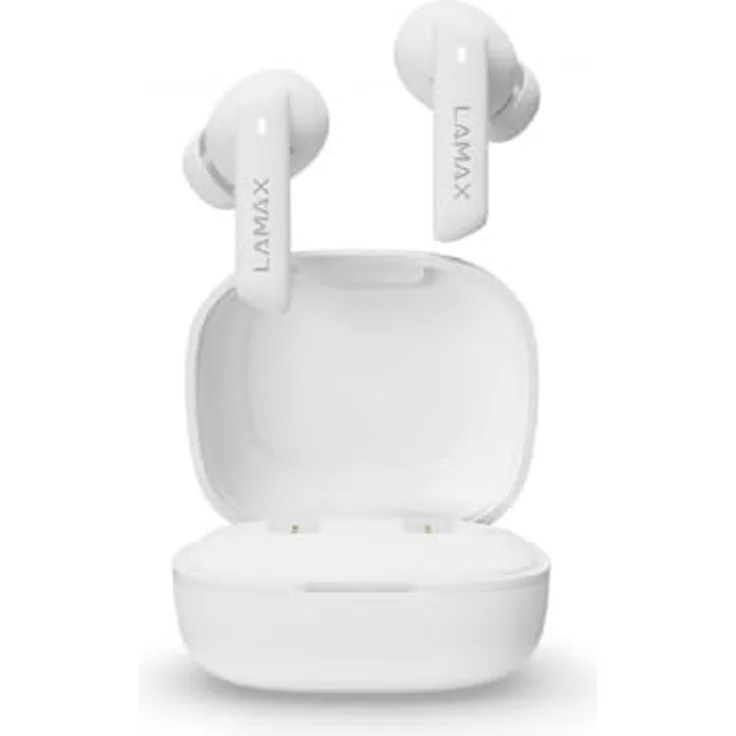 Lamax Clips1 ANC White, Kabellose Kopfhörer mit ANC und bis zu 44 Stunden Akkulaufzeit