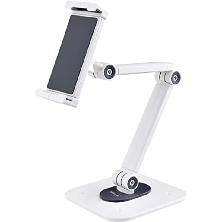 StarTech.com Einstellbarer Tablet Tischständer - Tablet Wandhalterung - Tragkraft 1kg - Ergonomischer Tabletständer - Tablethalterung mit Gelenk, Schwenkbar/Höhenverstellbar (ADJ-Tablet-Stand-W) – Bild 1