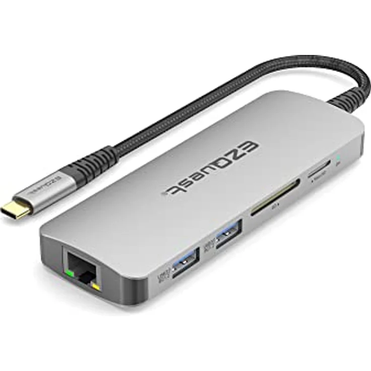 EZQuest USB C Hub 10 in 1 – Docking Station with 100W PD, HDMI 4k, 10Gbps Data - MacBook & Type C Devices Compatible – Bild 2