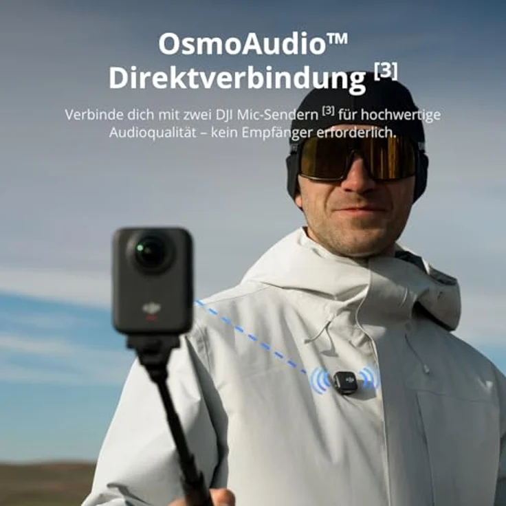 DJI Osmo 360 Standard Combo, 360 Kamera mit 1-Zoll-Sensor, 8K Video, 120MP Foto, wasserdicht, für Action und Vlogs – Bild 5