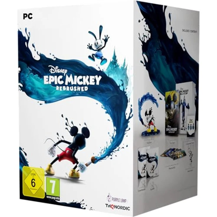 THQ Nordic Disney Epic Mickey: Rebrushed Collector's Edition - PC, mit 28cm Mickey Mouse Figur, verbesserte Grafik und einzigartiger Alternativwelt. – Bild 1