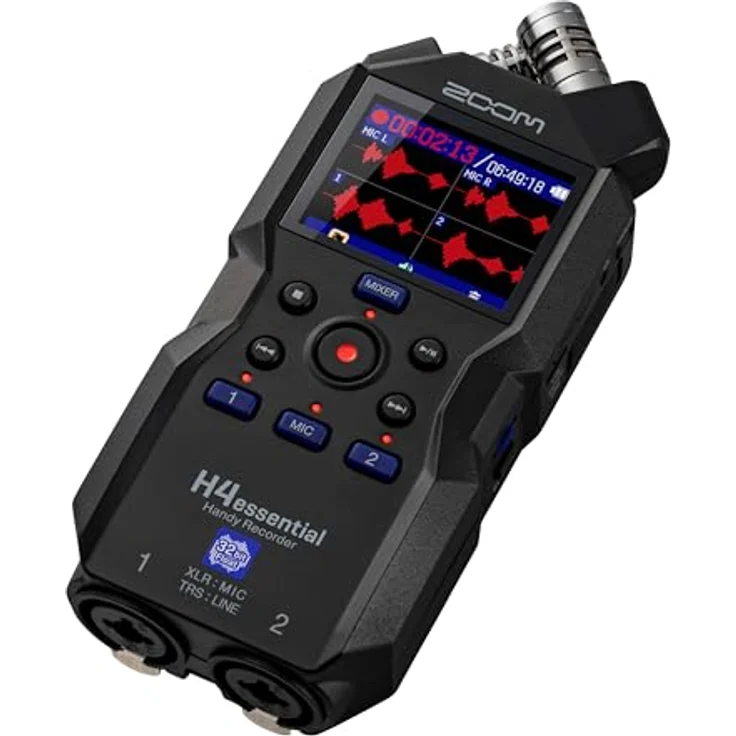 Zoom H4essential, Mobiler Stereo Audio-Recorder mit 4 Spuren, 32-Bit-Float-Aufnahme und Farb-LCD-Bildschirm – Bild 6