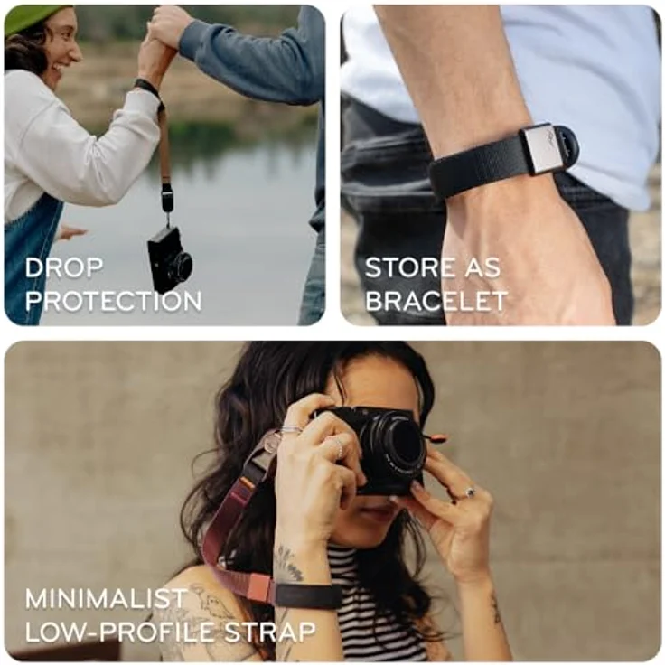 Peak Design Cuff Eclipse CF-EP-3, Kameragurt in Schwarz mit ergonomischem Design und Schnellverschluss – Bild 2