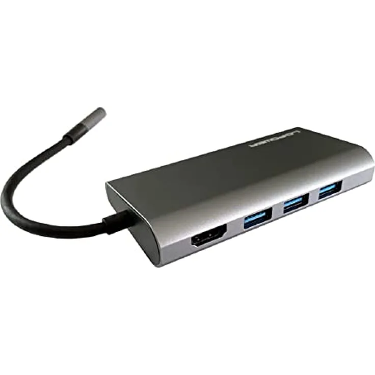 LC-Power LC-HUB-C-Multi-5 Schnittstellen-Hub USB 3.2 Gen 1 (3.1 Gen 1) Type-C 5000 Mbit/s Anthrazit, Schwarz