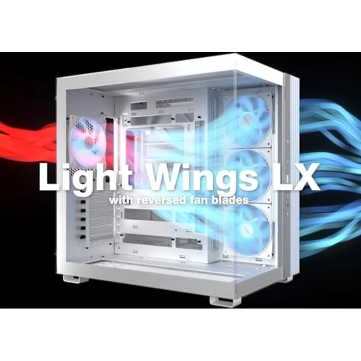 be quiet! Light Base 600 DX Black PC-Gehäuse, Show Case mit massivem ARGB LED-Streifen, invertierbar und horizontal nutzbar, Backside Connector Design – Bild 4