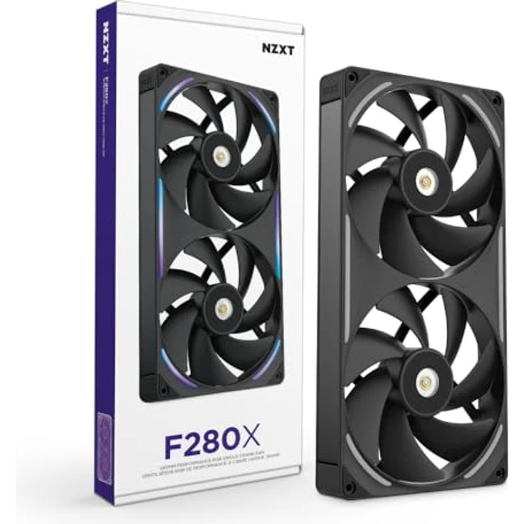 NZXT F Series F280X Black, 280mm Gehäuselüfter mit 4-Pin PWM Anschluss und RGB-Beleuchtung – Bild 11
