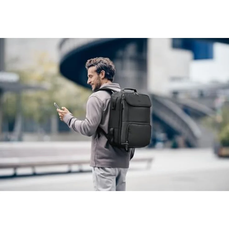 Wenger UrbanOne Travel Backpack, Rucksack für Notebook bis 39,6 cm (15,6"), schwarz, wasserabweisend aus recyceltem Material – Bild 6