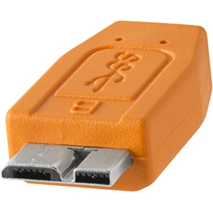 TetherPro USB 3.0-Super-Speed-Micro-B Kabel, ca. 4,6 m, kräftiges Orange – Bild 5