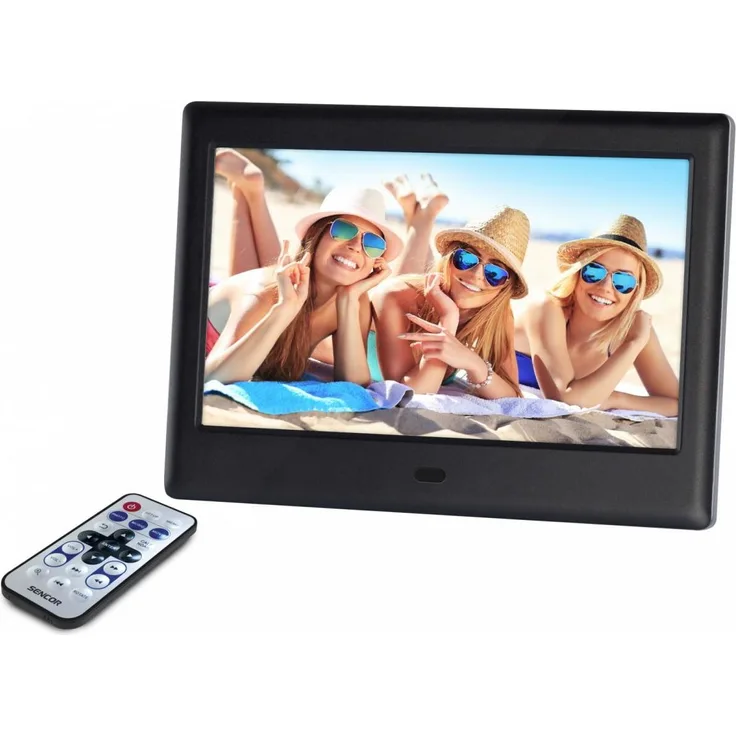 Sencor Digital Photo Frame SDF 782BK photo frame, 7-inch movies (7", 1024 x 600 Pixel), Digitaler Bilderrahmen, Schwarz