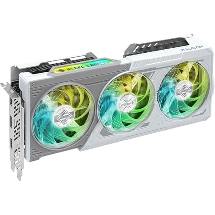 Asrock Radeon RX 9060 XT Steel Legend OC, 16GB GDDR6 Grafikkarte mit 2x HDMI, 2x DP, bis zu 3320MHz Boost Clock – Bild 2