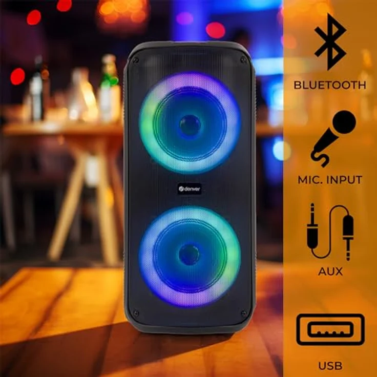 Denver Bluetooth Lautsprecher BPS-354, schwarz – Bild 2