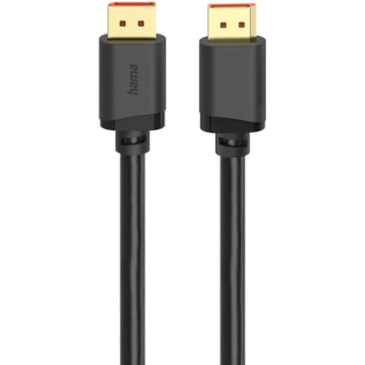 HAMA 2020320, 2M, 16K DisplayPort-Kabel, Schwarz, unterstützt UHBR20, vergoldete Stecker, doppelte Abschirmung – Bild 2