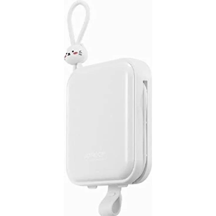 COFI 1453 Joyroom Powerbank mit USB-C- und iPhone Kabel und Ständer Cutie Series 10000mAh 22,5W (JR-L008) Weiß - Schnellladefunktion, 3 Ausgänge, integrierter Ständer – Bild 4