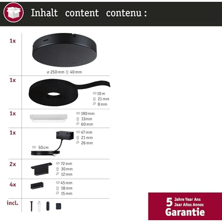 Paulmann ULine Gurt Basisset 10m, max. 150W, Schwarz, flexible Lichtgestaltung für individuelle Lichtkonzepte – Bild 4