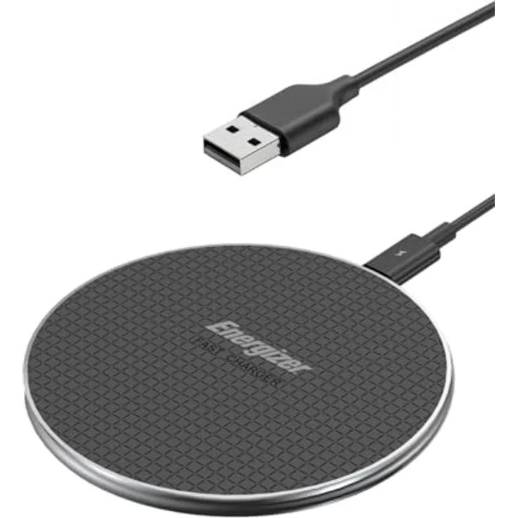Energizer Kabelloses Ladegerät WCP-107, schwarz, leistungsstarkes Markenladegerät für Handy