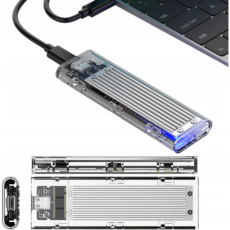 Orico TCM2-C3, M.2 NVMe SSD Gehäuse für 8TB, USB-C 10Gb/s, grau, ultraleicht, Plug-and-Play