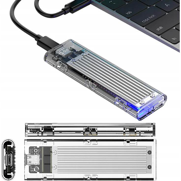 Orico TCM2-C3, M.2 NVMe SSD Gehäuse für 8TB, USB-C 10Gb/s, grau, ultraleicht, Plug-and-Play