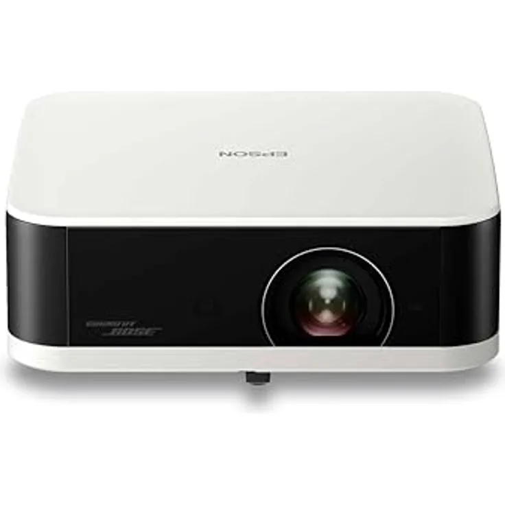 Epson Lifestudio Pop EF-61W, tragbarer Smart-Projektor mit Sound by Bose, Google TV, Full HD, 700 Lumen, diamantweiß, 5 Jahre Geräteschutz