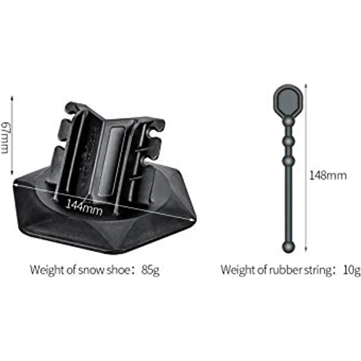 LEOFOTO Stativfuß TFW-2, 3 Stück große Gummiteller mit 144 mm Durchmesser, universelle Passform, 67 mm Höhe, schwarz – Bild 3