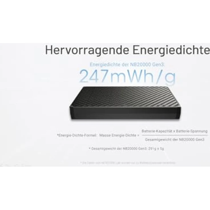 Nitecore Powerbank NB20000 Gen3 - Tragbare Power Bank mit 20000mAh und Kohlefaser, USB-C Ladegerät, Power Delivery - Ultraleicht & Flugtauglich – Bild 5