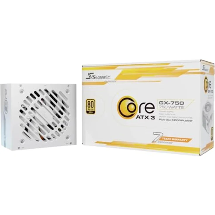 Seasonic Core GX-750 Weiß, Vollständig modulares ATX 3.1 Netzteil mit 750 W und 80 PLUS Gold Zertifizierung – Bild 7