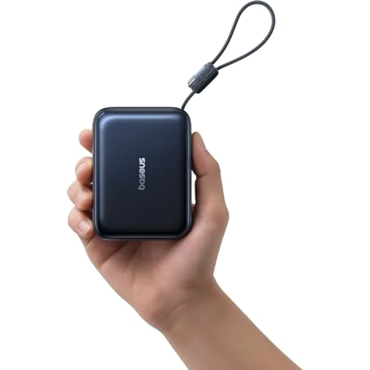 Baseus AC22 Mini Powerbank 20000mAh, 45W PD Power Bank mit integriertem USB-C Kabel, tragbarer externer Handyakku für iPhone 17/16/15, Samsung S26/S25 Ultra, iPad, Pixel 10/9 – Bild 1