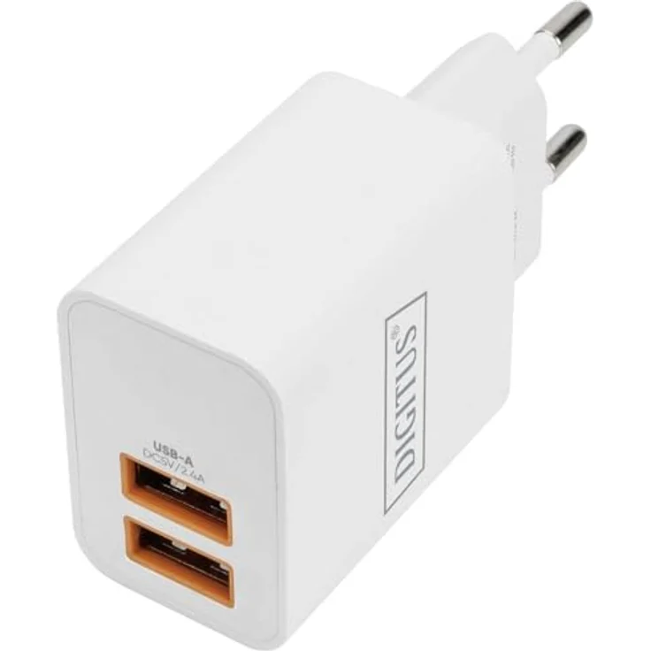 DIGITUS USB Ladegerät 2X USB-A 15W, 2X 2,4A, weiß - Hochwertige Abmessungen, langlebig, flexible Gestaltung – Bild 1