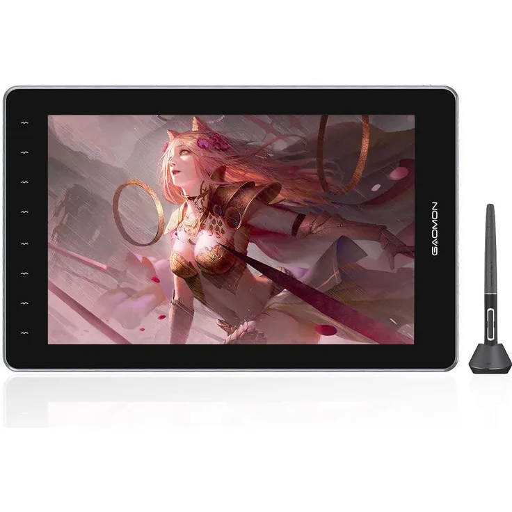 Gaomon PD1610, 16 Zoll Grafiktablett mit Display, 8192 Druckstufen, verbesserter Stift AP51, 2560 x 1600 QHD+ Auflösung, 120 % sRGB Farben