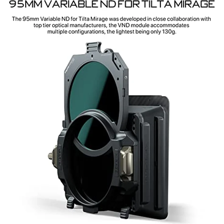 Tilta Variabler ND-Filter für Tilta Mirage Matte Box, 95 mm, kompatibel mit Objektiven mit bis zu 95 mm Frontdurchmesser, MB-T16-VND, Genaue Farbe – Bild 5