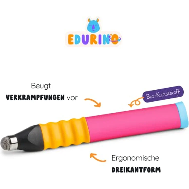 Edurino Ergonomischer Eingabestift I Special Edition | Tablet Stift für Kinder I Eingabestift für Edurino Figuren I Lernspiele ab 4 Jahren I Stylus Touch Pen (Pink) – Bild 3