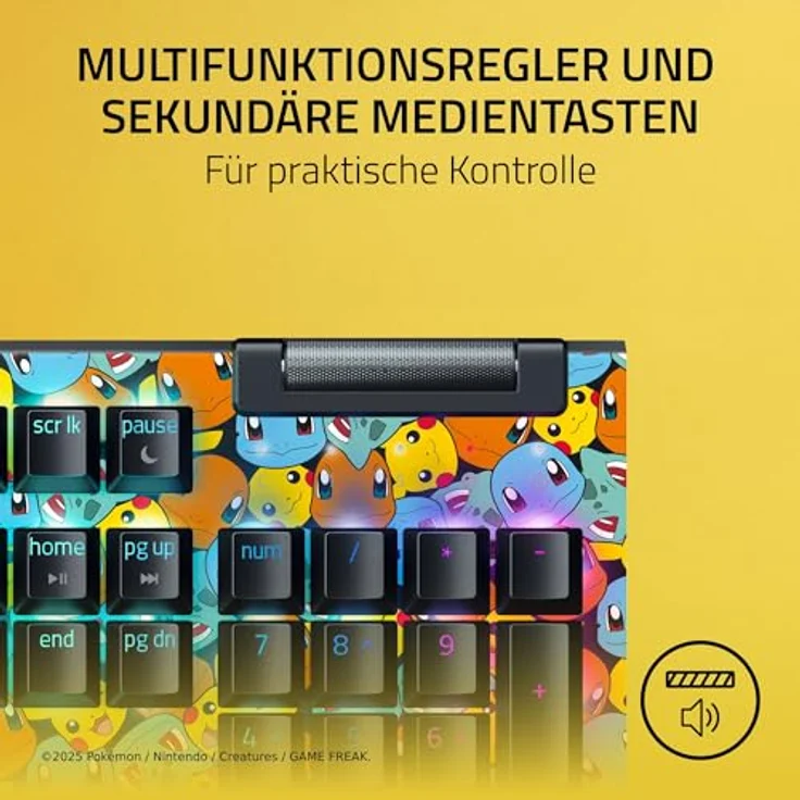 Razer BlackWidow V4 X Pokémon Edition, Mechanische Gaming-Tastatur mit Chroma RGB, grünen Clicky Switches, 6 Makrotasten, Doubleshot-ABS-Tastenkappen, QWERTY US-Layout | Pokémon Kanto – Bild 3
