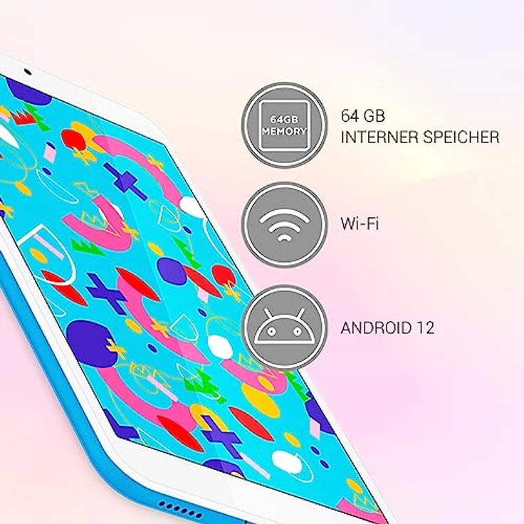 SPC Gravity 3 Mini – Tablet für Kinder mit 8" Display, Kindersicherung, 4GB RAM, 64GB erweiterbarer interner Speicher, 4.000 mAh Akku, USB-C, Android 12 – Farbe Blau – Bild 4