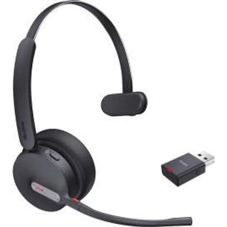 Yealink WH64 Hybrid Mono, Professionelles Headset mit Geräuschunterdrückung und Microsoft Teams-Integration, Schwarz
