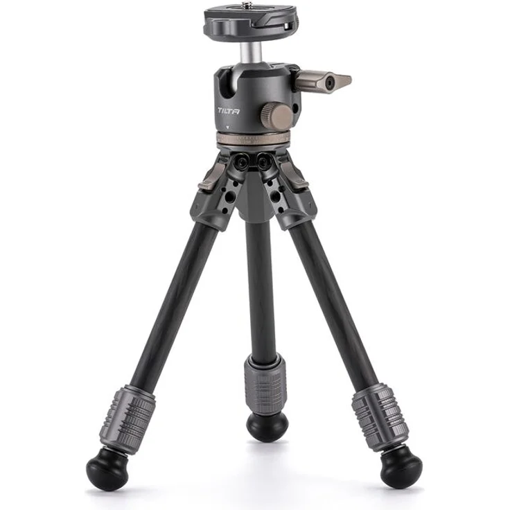 Tilta BT03 Tischkugelkopf mit 1-stufigen Kohlefaser-Stativbeinen (3KG) in Space Gray, robust und leicht, bis 3 kg Tragfähigkeit
