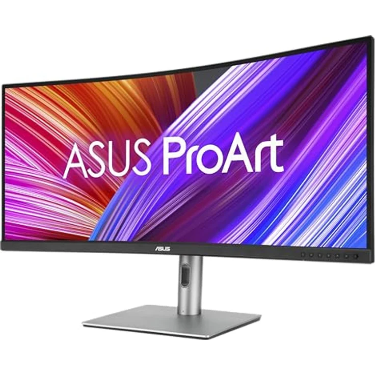 ASUS ProArt PA34VCNV - 34 Zoll UWQHD Professioneller Curved Monitor - 21:9 IPS, 3440x1440, 60 Hz - ergonomisch, Calman, hohe Farbtreue, HDR 10 - RJ45, DisplayPort, HDMI, 96W USB-C, USB-Hub, Speaker – Bild 4