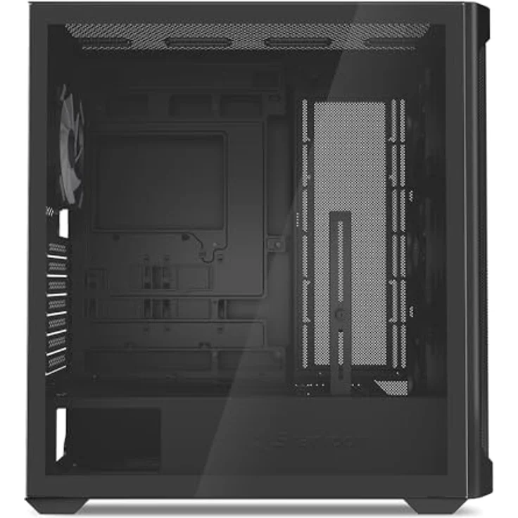 Sharkoon AK4W RGB Strip Black, ATX PC-Gehäuse mit vollem RGB-Beleuchtungssystem, starker Airflow und Dual-Radiator-Unterstützung – Bild 4