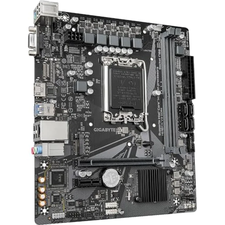 Gigabyte H610M H V3 DDR4 Motherboard - Unterstützt Intel Core 14th CPUs, 4+1+1 Hybrid Phasen Digital VRM, bis zu 3200MHz DDR4, 1xPCIe 3.0 M.2, GbE LAN, USB 3.2 Gen 1 – Bild 3