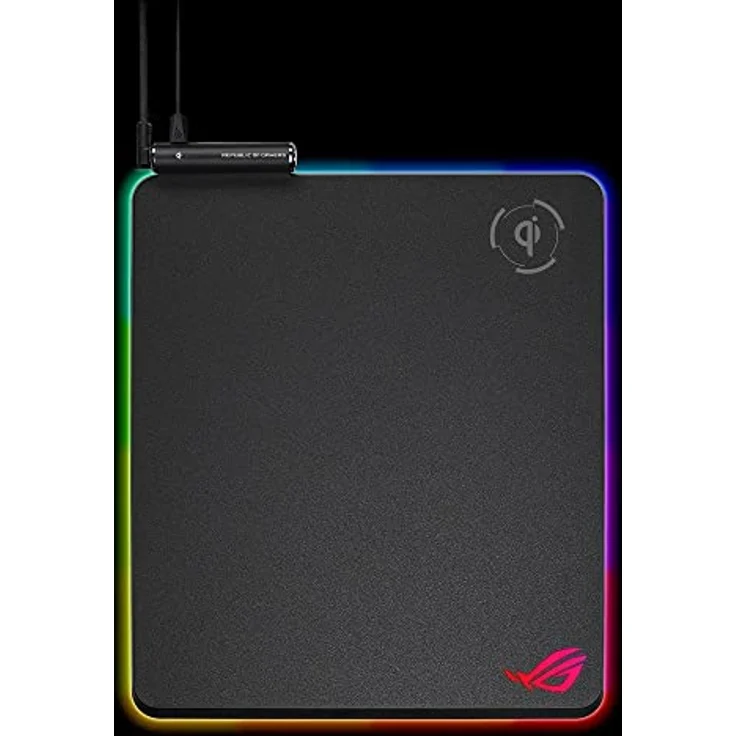 ASUS ROG Balteus QI RGB Gaming-Mauspad (drahtlose Ladefunktion, Aura Sync, USB-Passthrough, rutschfest) – Bild 4