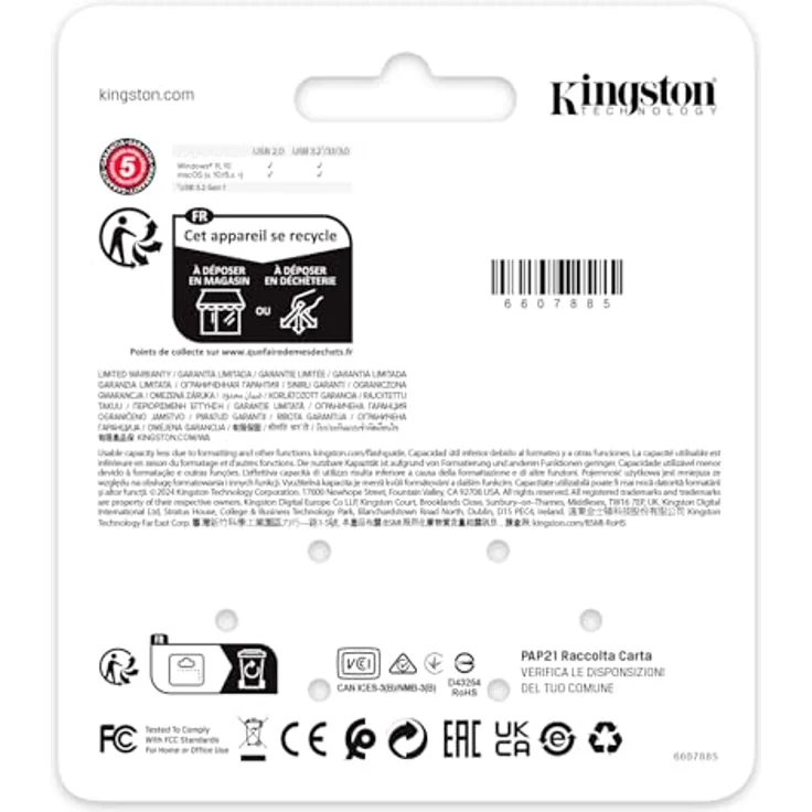 Kingston DataTraveler SE9 Gen 3-64GB USB-Stick - 220MB/s beim Lesen - Dunkles Nickel - Metallgehäuse – Bild 4