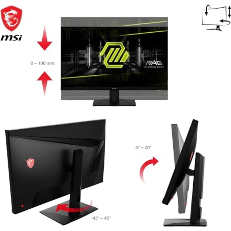 MSI MAG 322UPF 32 Zoll 4K Gaming Monitor - UHD 3840x2160, Rapid IPS, 160 Hz, 1 ms, 16:9, HDR 400, Adaptive Sync, schwarz – Bild 5