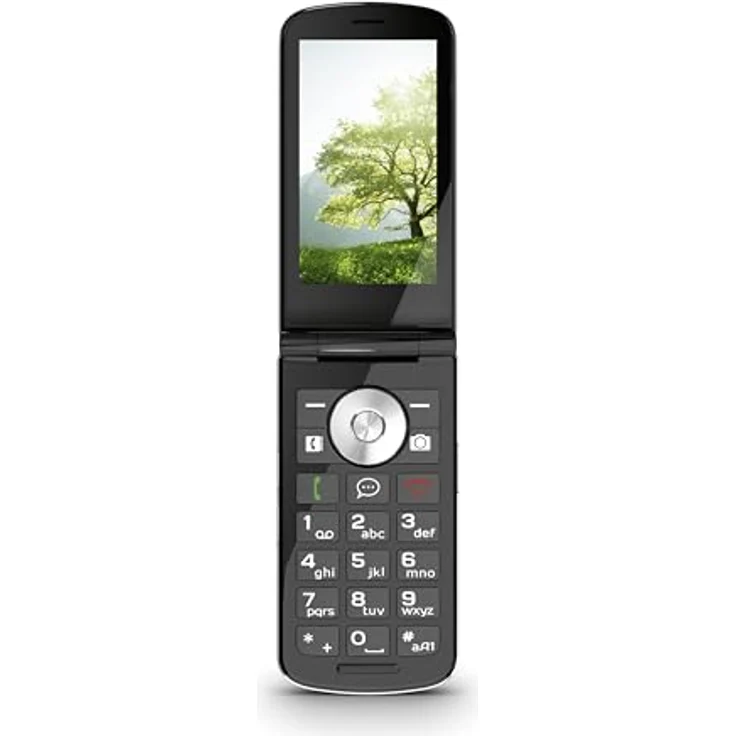 Emporia TOUCHsmart.3 New Edition, 4G Handy für Senioren mit dedizierter WhatsApp-Taste, 3.25" Farbdisplay und Ladestation, Schwarz – Bild 1