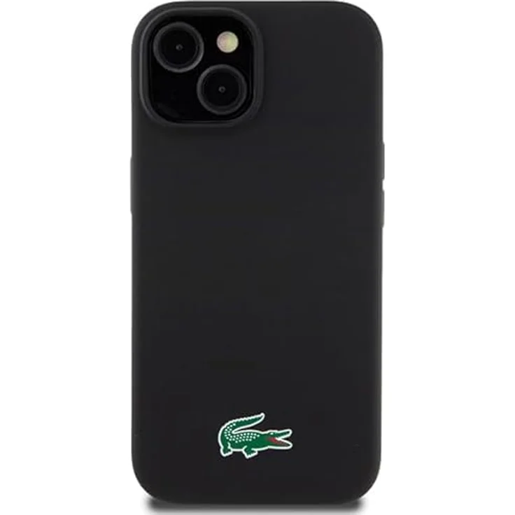 Lacoste Schutzhülle für Apple iPhone 15, originale Silikon-Hülle, MagSafe-kompatibel, Schwarz – Bild 3