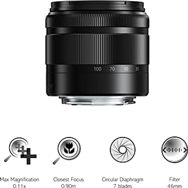 Panasonic H-FS35100E LUMIX G Vario Telezoom 35-100 mm F4.0-5.6 ASPH. Objektiv (70-200 mm KB, O.I.S. Bildstabilisator) schwarz – Bild 3