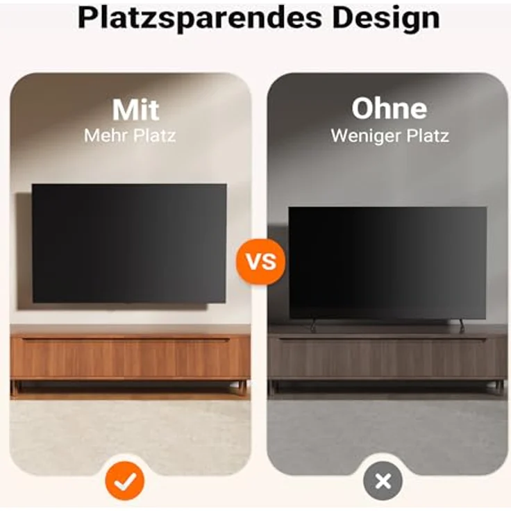 Wiltec TV-Halterung 23"-65", schwenkbar bis 35 kg, VESA-kompatibel, mit Kabelmanagement – Bild 7