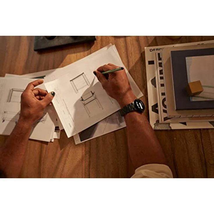 Google Pixel Watch Handgefertigtes Lederarmband – Green, groß – Bild 5