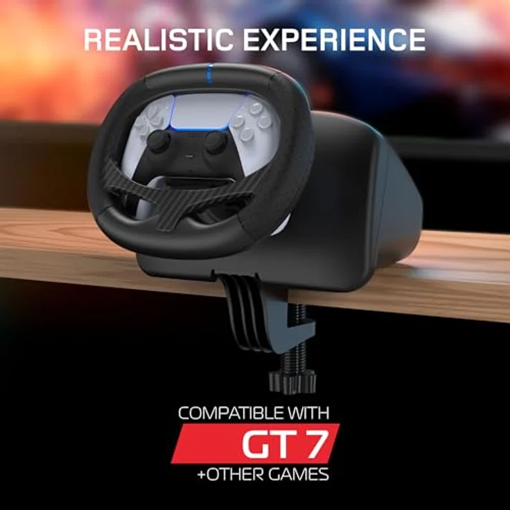 Gioteck FR5 Racing Wheel Dock für DualSense und DualEdge PS5, PC - Automatische Zentriereinheit - Nur für Spiele mit Bewegungssensor - Kompatibel mit GT7 – Bild 3