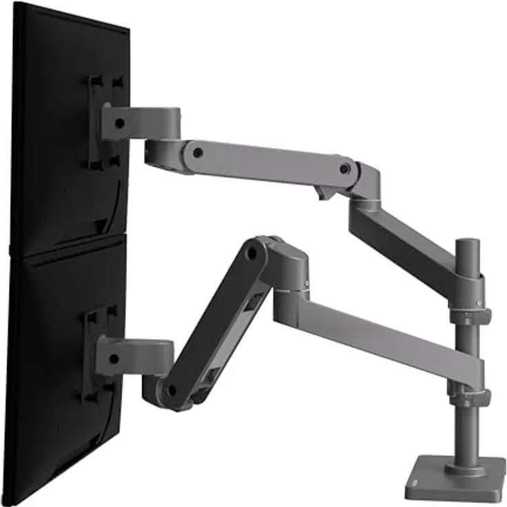 Ergotron LX Pro 45-690-293 Flachbildschirm-Tischhalterung, 68,6 cm (27"), ergonomisch, höhenverstellbar, dunkles Grau