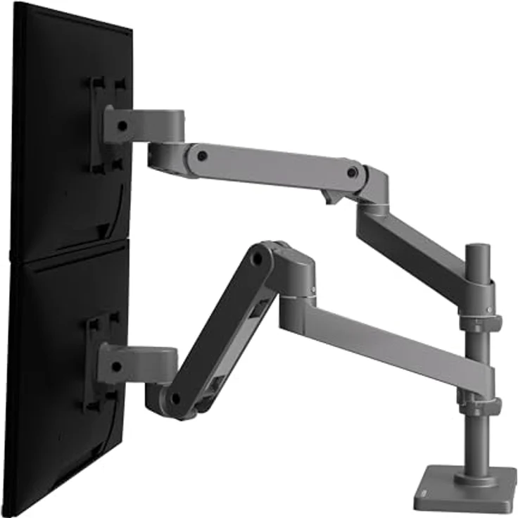 Ergotron LX Pro 45-690-293 Flachbildschirm-Tischhalterung, 68,6 cm (27"), ergonomisch, höhenverstellbar, dunkles Grau – Bild 1